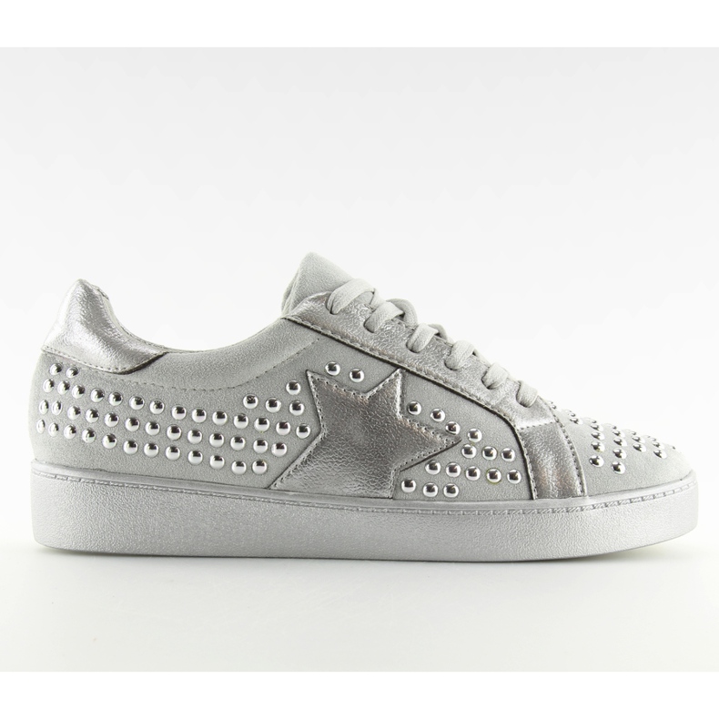 Gray women's sneakers G253 gray grey