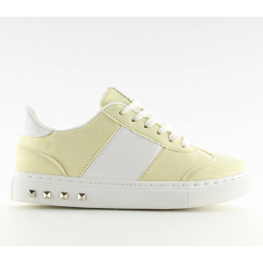 pastel yellow sneakers