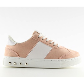 Pink pastel pink women's sneakers