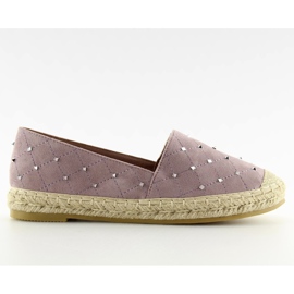 Espadrilles with purple 5481 Purple studs violet