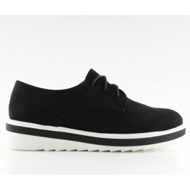 Black black laced loafers