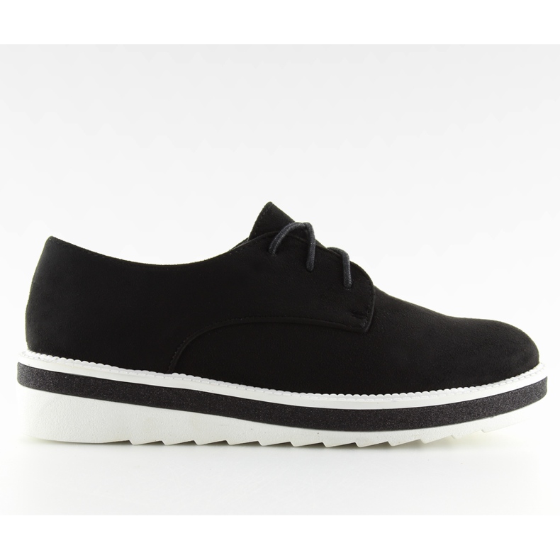 Black black laced loafers
