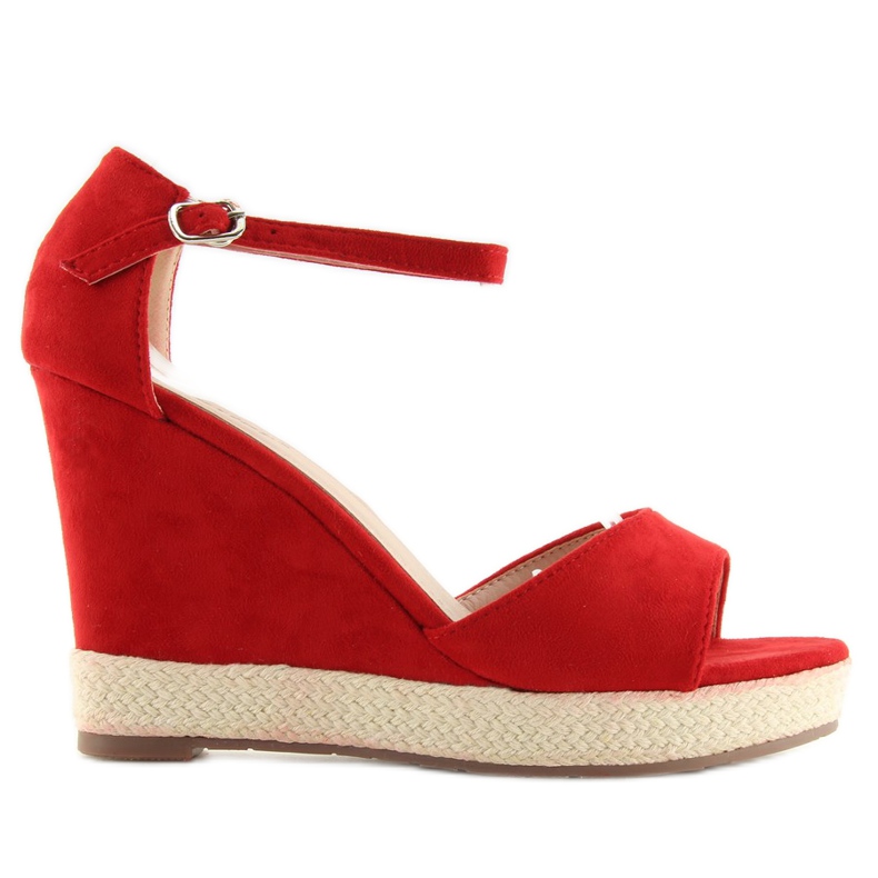 Wedge sandals red espadrilles