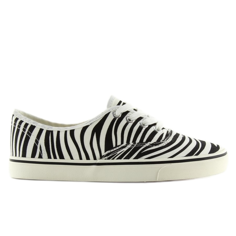K-75 Zebra lace-up sneakers black white