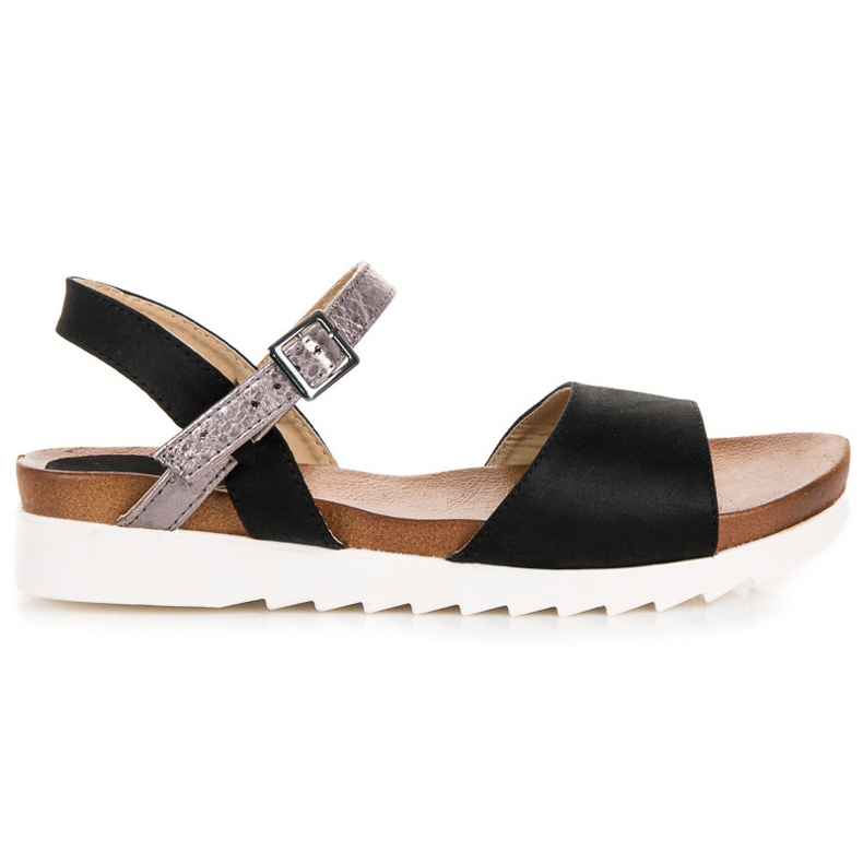 Suede flat vinceza sandals black