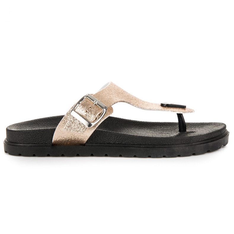 Golden VINCEZA slippers