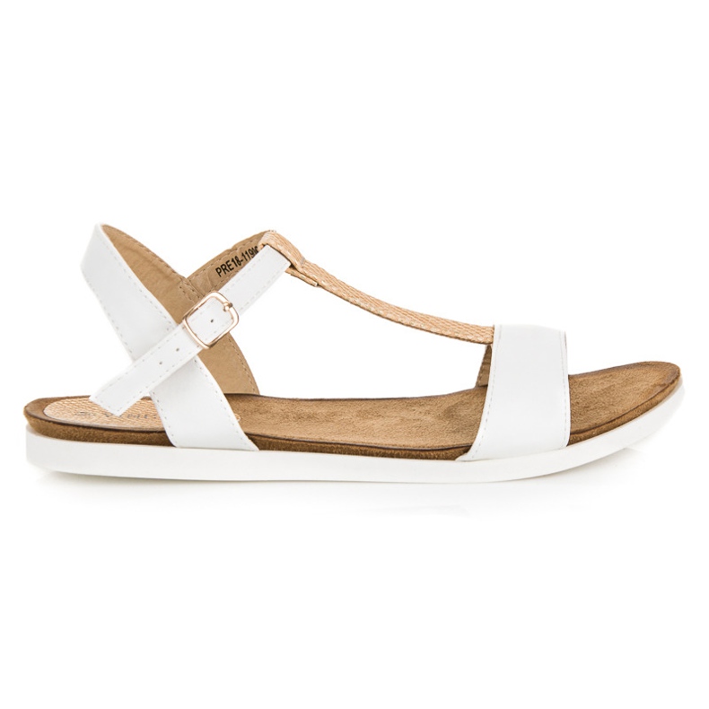 Flat vinceza sandals white