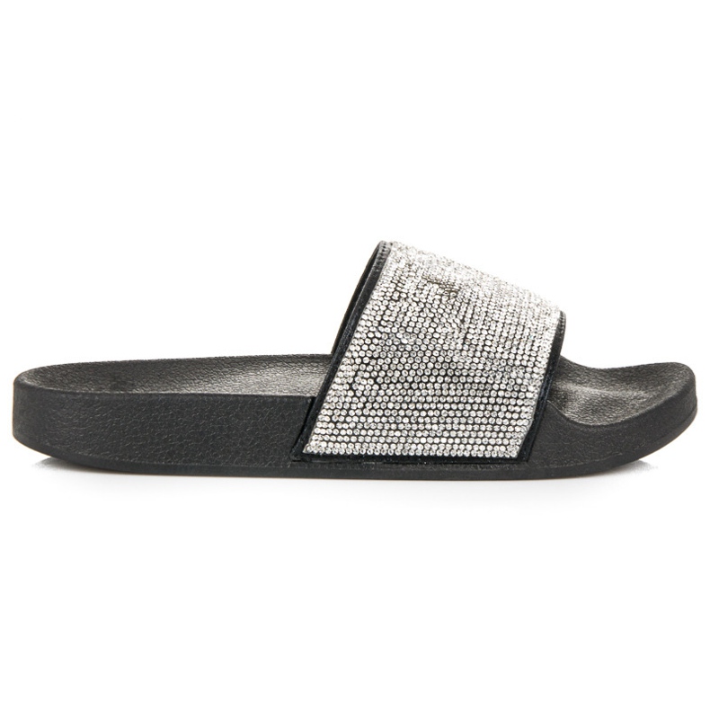 Girlhood Black slippers with crystals Girlhood Black slippers with crystals