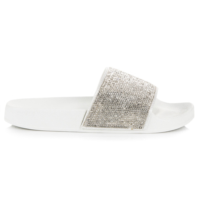 Girlhood White slippers with crystals