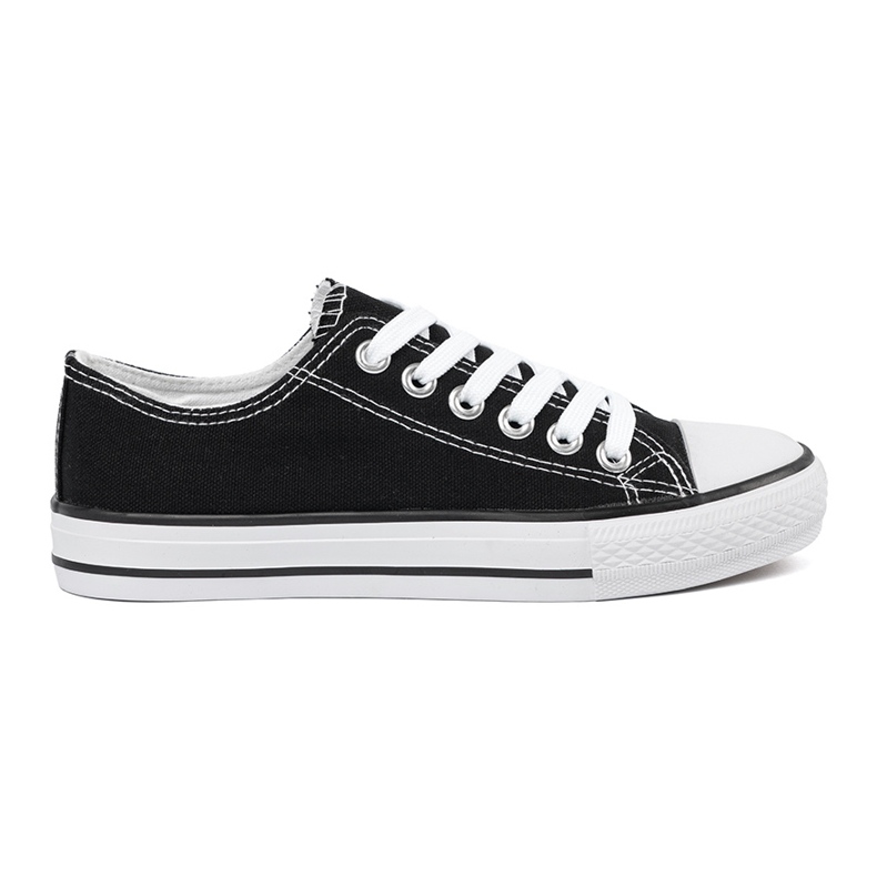 Women's classic black tied sneakers Women's classic black tied sneakers