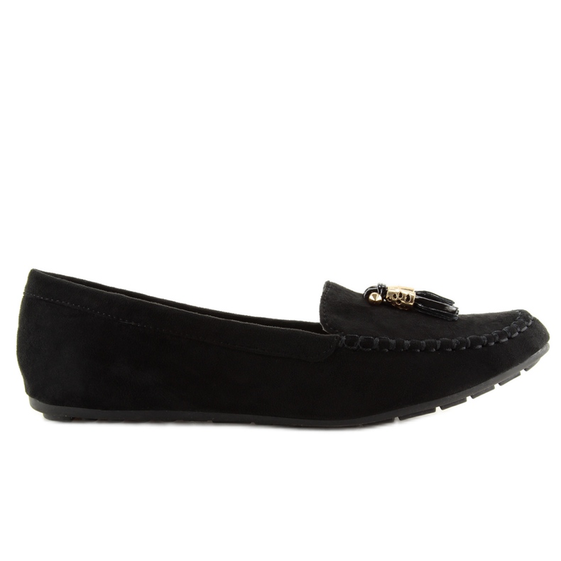 Black Women's Loafers Black Fj-003 Black Ii-Gat