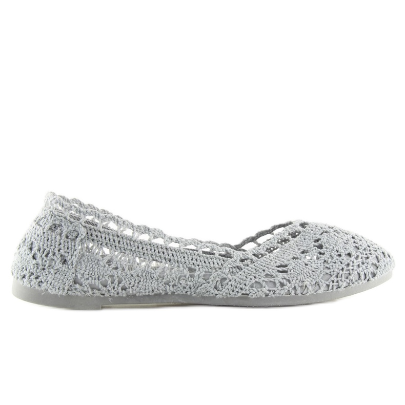 Gray lace ballerinas JX59P gray grey