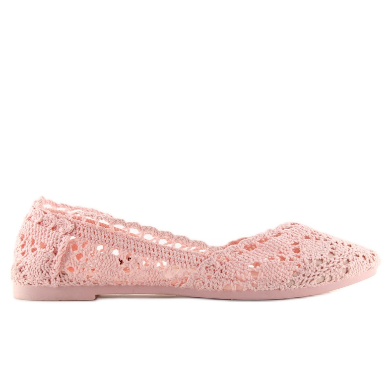 Pink lace ballerinas JX59P pink