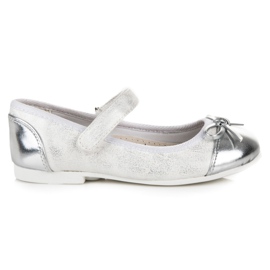 American Club American ballerinas with a lacquered toe grey