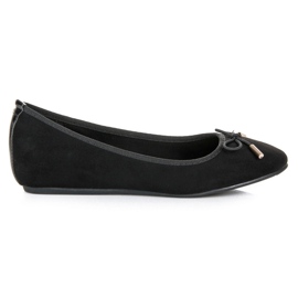 Fama Black ballerinas with a bow