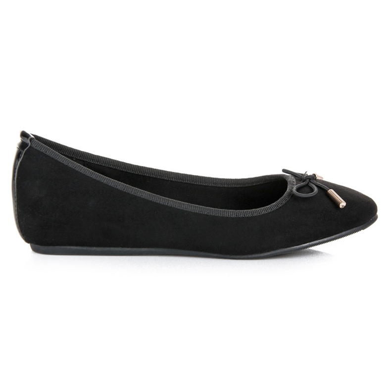 Fama Black ballerinas with a bow