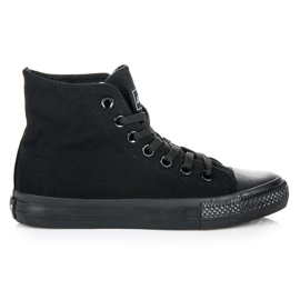 Lace-up sneakers above the ankle black