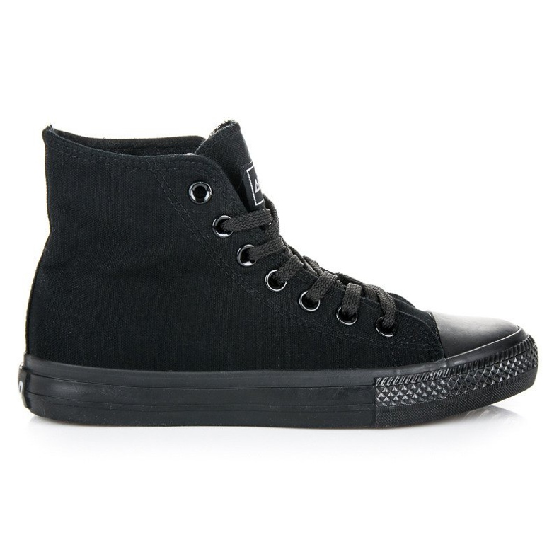 Lace-up sneakers above the ankle black