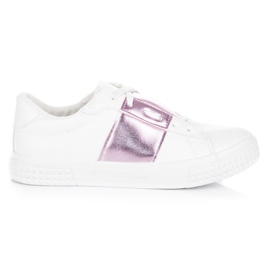 White Fashion Sneakers purple