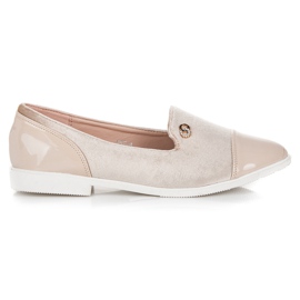 Velor ballerinas brown