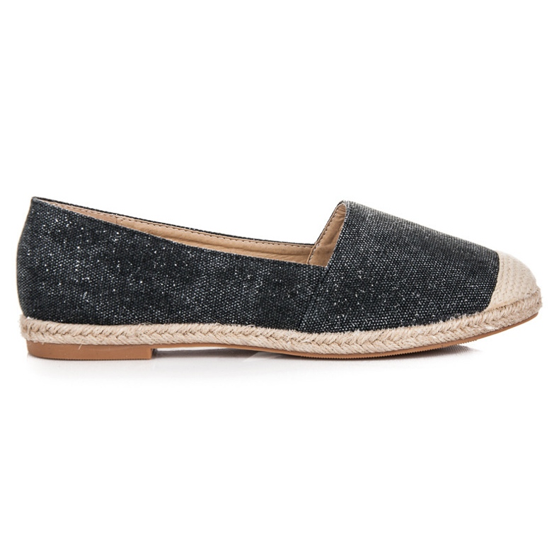 Bestelle Espadrilles with glitter black Bestelle Espadrilles with glitter black