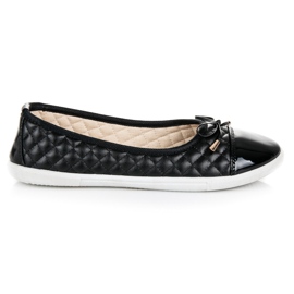 Quilted ballerinas black