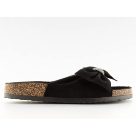 Black cork slippers 218-10 black