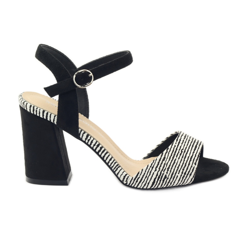 Sandals on the Sergio Leone 820 post with stripes white black