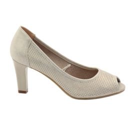 Pumps perforated Sergio Leone 232 brown yellow