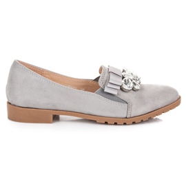 Bestelle Slip-on shoes with an ornament grey