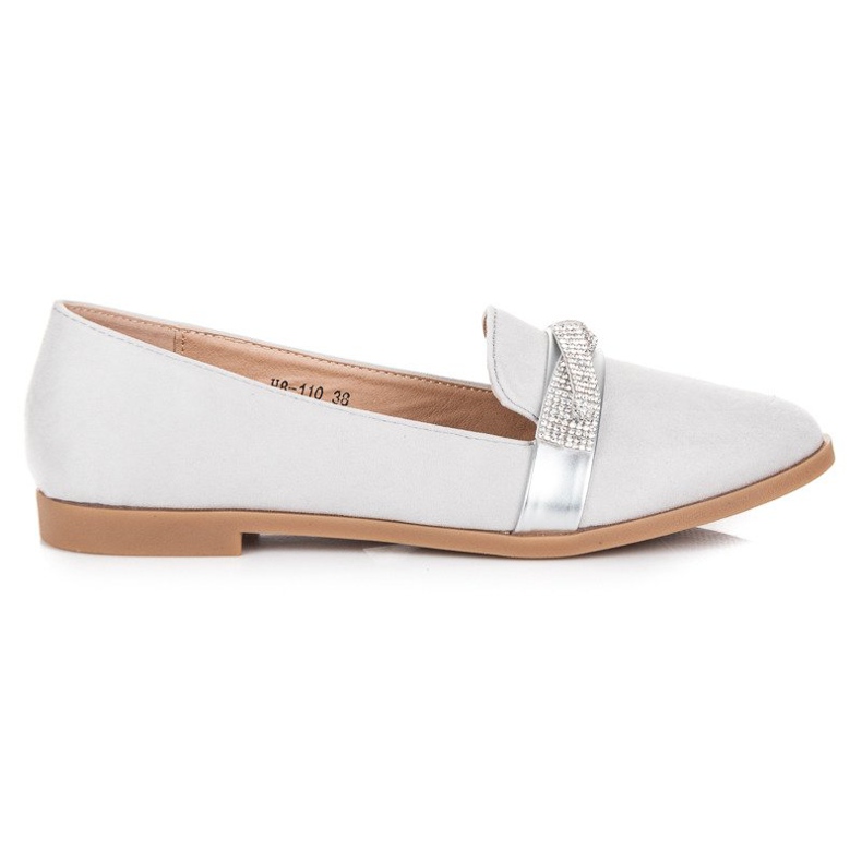 Bestelle Suede shoes with crystals grey