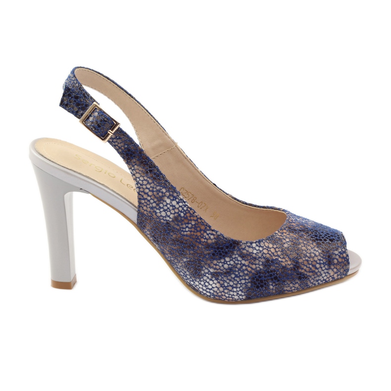 Sandals on the post of Sergio Leone 578 brown navy blue