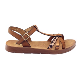 Filippo Panther women's sandals wz 103 brown yellow