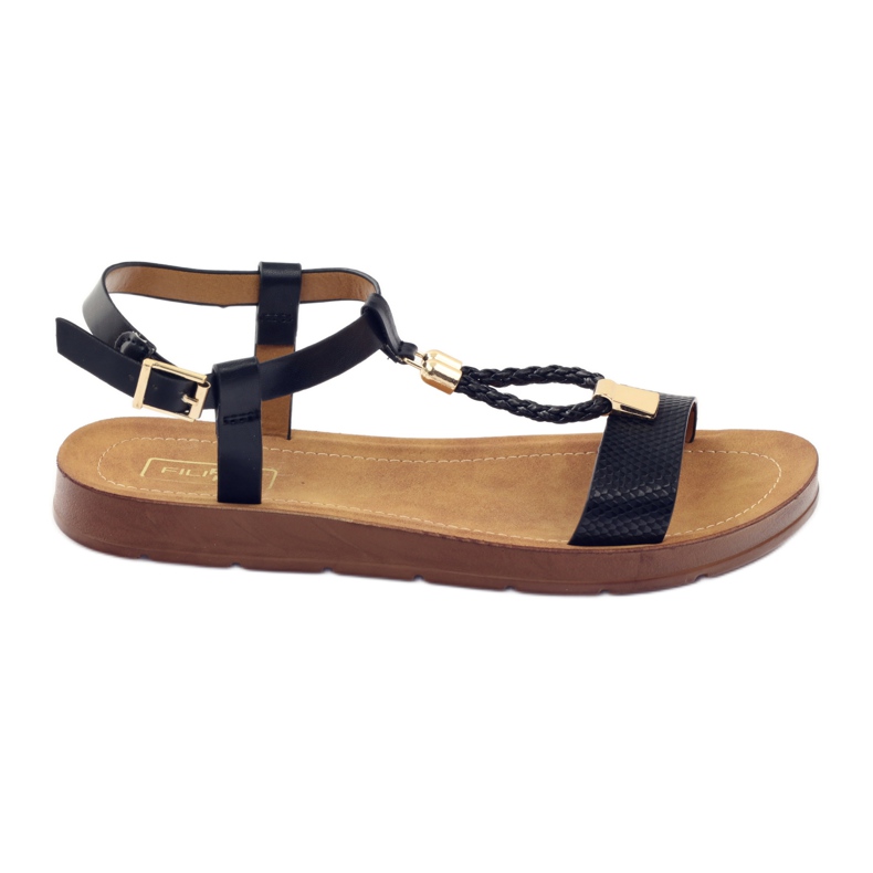 Filippo Black women's sandals 104 yellow