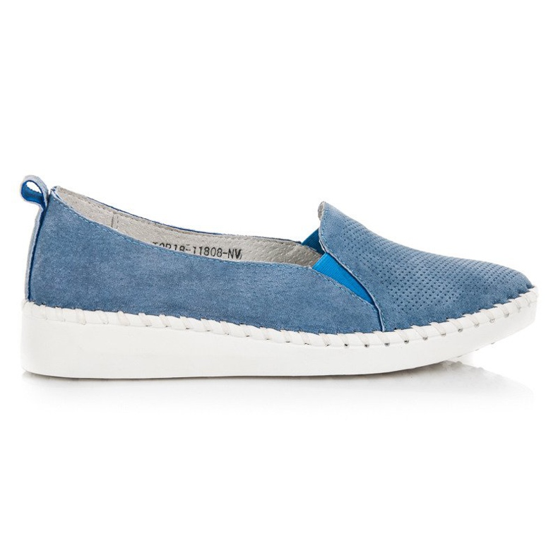VINCEZA leather loafers blue VINCEZA leather loafers blue