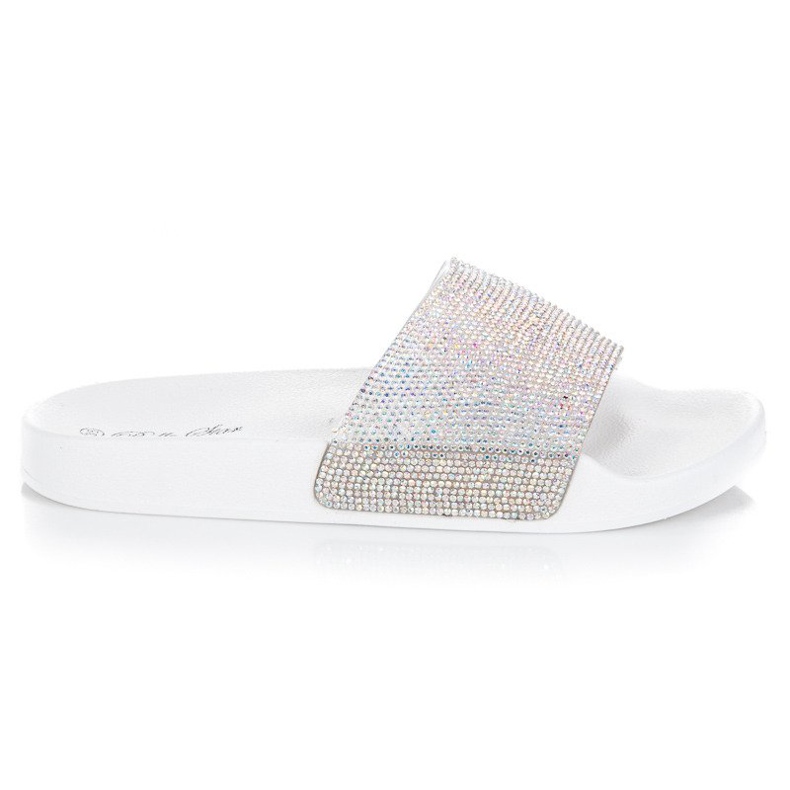 Bello Star Slippers with crystals white Bello Star Slippers with crystals white