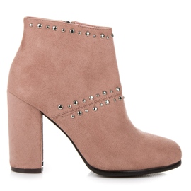 Seastar Suede ankle boots on the post pink