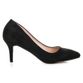 Suede Pumps On High Heels black