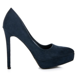 Bestelle Suede Heels On The Platform blue