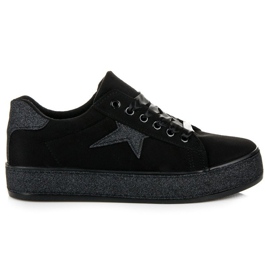 MCKEYLOR glitter sneakers black