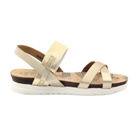 Women's sandals cork Big Star 274370 yellow