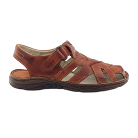 Naszbut 052 brown men's sandals with velcro
