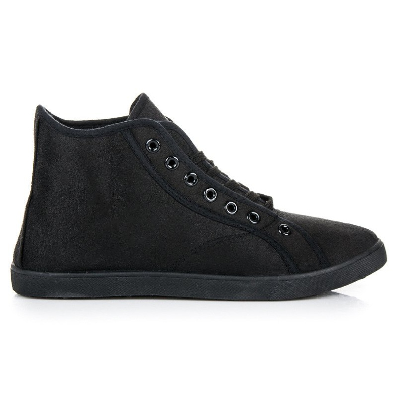Black high-top sneakers