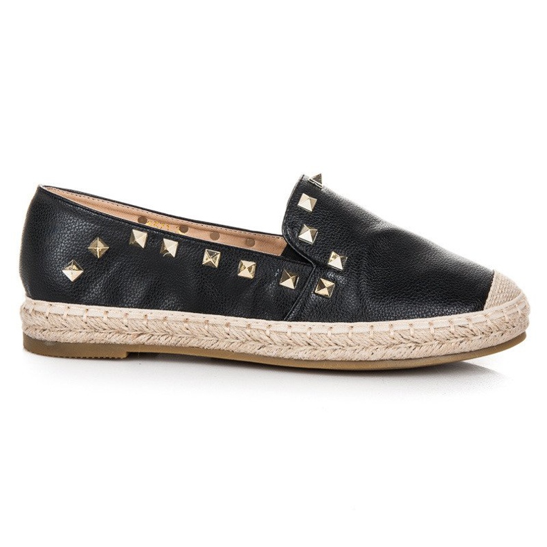 Coura Black espadrilles with rhinestones