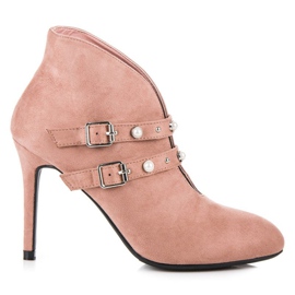 Cm Paris Pink ankle boots with buckles