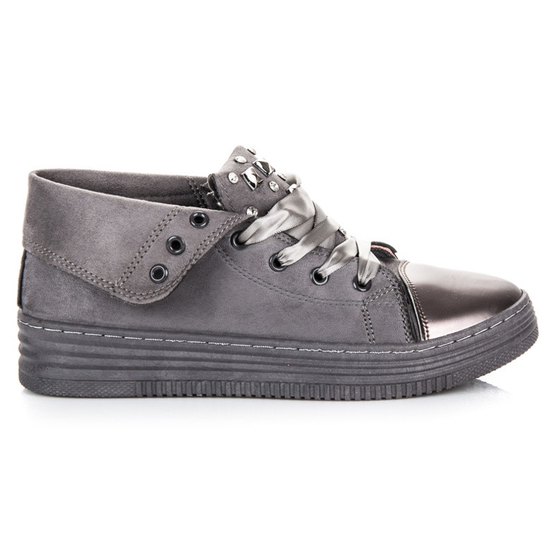 Sport Stylish suede sneakers grey