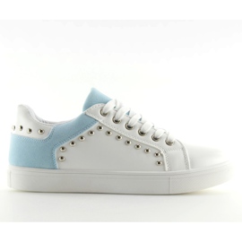 Women's white and blue sneakers LA09 Blue Women's white and blue sneakers LA09 Blue