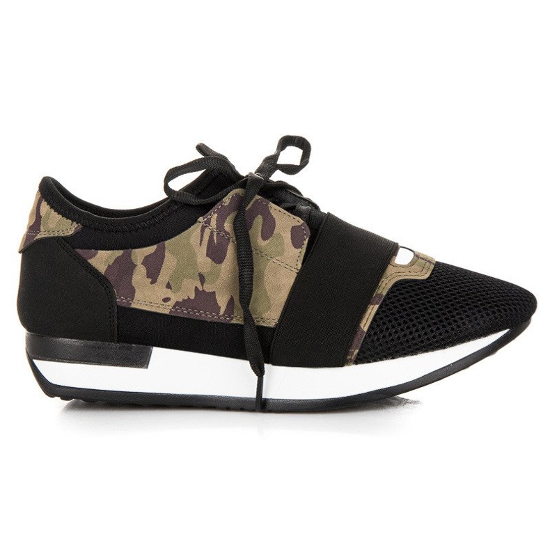 Slip-on sports shoes black brown green Slip-on sports shoes black brown green