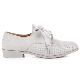 Bestelle Suede shoes with pearls grey