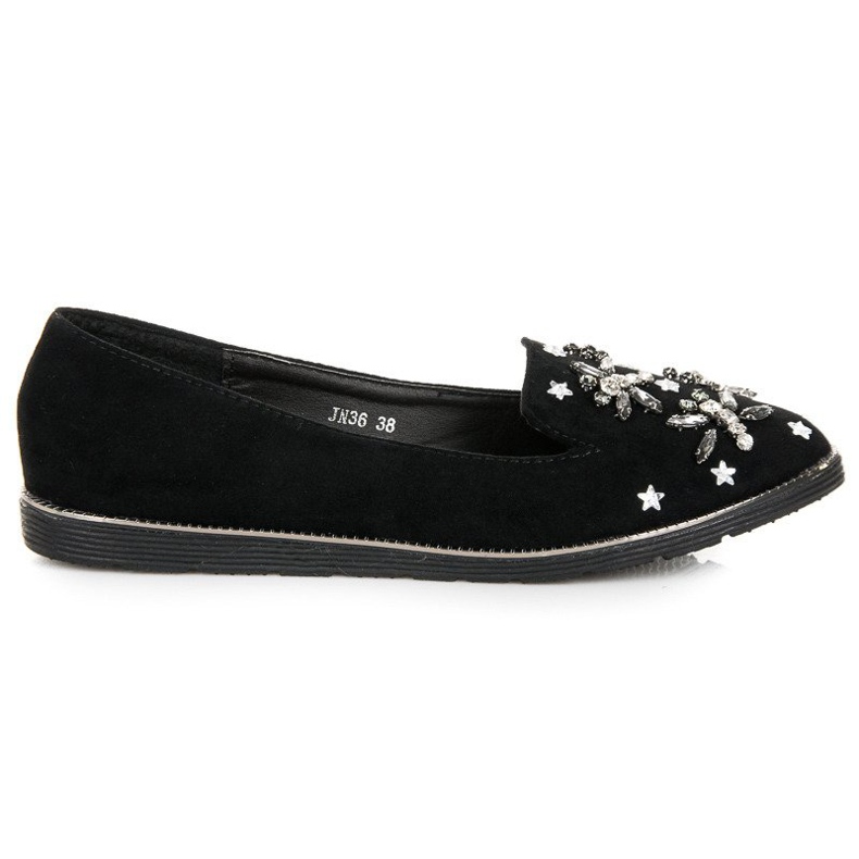 Fama Suede lords with embellishments black